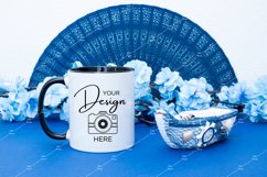 Mug Mockup 11 Oz Blank White Coffee Cup Black Handle Summer Product Image 1
