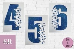 3D star number bundle| Paper cutting | 3d number SVG Product Image 3