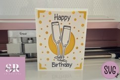 Birthday card insert design| Paper cutting | Cricut Joy svg Product Image 2