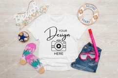 Bella Canvas 3001 White T-shirt Mock up Summer Product Image 1