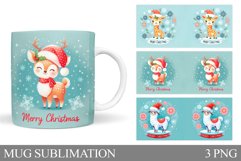 Christmas Animals Mug Design. Christmas Mug Sublimation Product Image 1