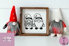 Mr & Mrs Claus gnome | Paper cutting | Santa Gonk SVG Product Image 4