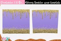 Pink and gold Valentines day 20 Oz. Skinny Tumbler Product Image 2