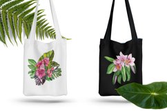 Watercolor orchids bouquet clipart Product Image 2
