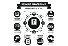 Parking infographic concept, simple style Product Image 1