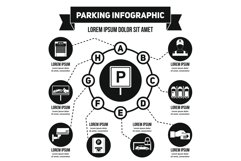 Parking infographic concept, simple style Product Image 1