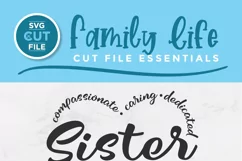 Sister svg, a sister svg heart design for sister's day Product Image 3