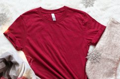 Red Shirt Bella Canvas Mockup, Christmas mockup Product Image 2