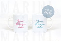 Two Mug mockup, Double Coffee mug Mock up Stock Photo 715 Product Image 1