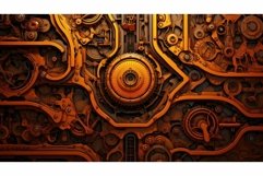 technology futuristic orange background Product Image 1