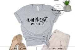 Warmest Wishes | rustic farmhouse sign | winter decor Product Image 4