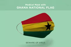 Medical Mask with georgia germany ghana greece Nation Flags Product Image 3