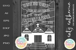 Wedding Vows With Wedding Chapel Wedding Anniversary SVG Product Image 1