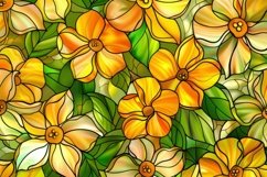 Yellow Flowers with Green Leaves Background Wallpaper Product Image 1
