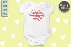 Happy Valentines Day Retro SVG - PNG, DXF, EPS, SVG Product Image 5