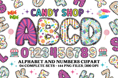CANDY SHOP Alphabet Bundle PNG Kids Classroom Sublimation Product Image 1