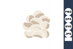 Cashew nuts pile simple vector illustration in beige and cre Product Image 1