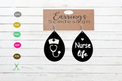 Nurse Earrings SVG Design / Nurse SVG Cut Files Product Image 1