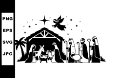 Nativity Scene with Mary Joseph Baby Jesus Shepherds and Ang Product Image 1