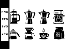 Coffee brewing equipment and accessories collection in black Product Image 1