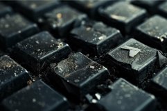 Worn computer keyboard with dust and debris Product Image 1