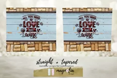 all you need is love and wine tumbler wrap design Product Image 2