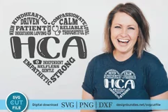 HCA svg, a Health Care Aide SVG with subway art heart Product Image 1