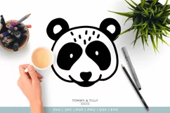 Scandinavian Style Panda - Cute Nursery Kids SVG Cut File Product Image 2