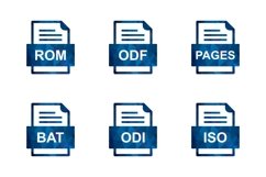 Set Of File Formats Icons Product Image 1