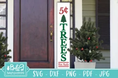 Christmas Porch Sign SVG - Trees for Sale Vertical Sign Product Image 3