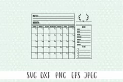 Customizable Family Calendar SVG - Free Design of The Week Product Image 2