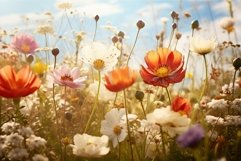 Serene wildflower meadow at sunset Product Image 1