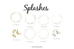 Hand Drawn Gold Splashes Abstract Clip Art Bundle Product Image 6