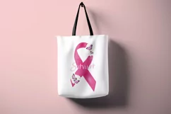 Watercolor Breast Cancer Ribbon PNG Design Product Image 2