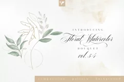 Floral Watercolor Bouquet Vol54 Product Image 1