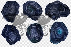 Watercolor Navy Agate Clipart Product Image 2