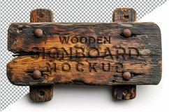 Vintage Wooden Signage Mockup Template Product Image 1