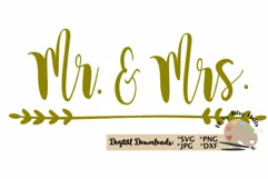 Mr. & Mrs. svg Wedding svg Bride svg Engagement svg Engaged Product Image 2