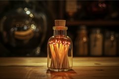Cozy ambience with glass bottle of matches Product Image 1