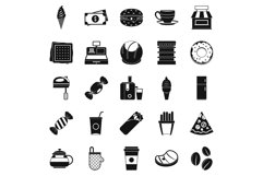 Dining room icons set, simple style Product Image 1