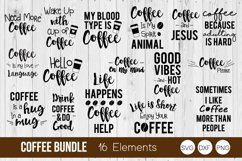 Coffee Quote Bundle SVG, DXF, PNG Bundle Cut Files Product Image 1