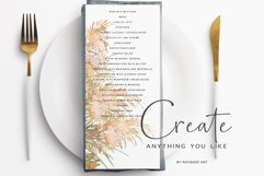 Watercolor Pampas Grass Wreath Collection Product Image 8