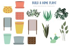 Build a home plant vector clipart Product Image 1