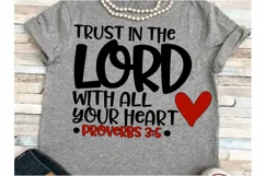 Faith svg DXF JPEG Silhouette Cameo Cricut Trust in the Lord Product Image 1
