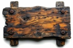 Vintage Wooden Nameplate Signboard Product Image 1