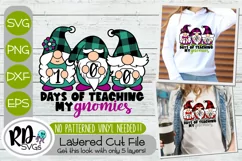 100 Days Of Teaching my Gnomies - A Teacher Cricut SVG Product Image 1