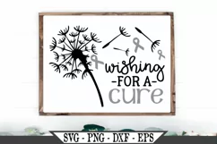 Wishing For A Cure Brain Cancer Awareness SVG Product Image 1