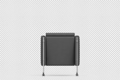 Isometric Arm Chair 3D isolated render Product Image 1