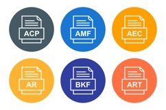 Set Of File Formats Icons Product Image 1