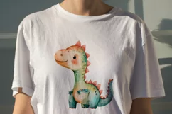 Watercolor Cute Coelophysis Dinosaur Cartoon Product Image 3